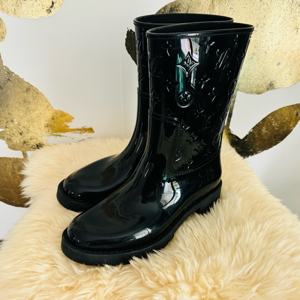 Authentic Louis Vuitton Drop Flat Half boots - Picture 2 of 6